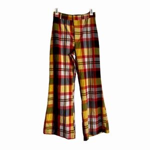Free People high waist plaid pants, size 12. Waist 30”